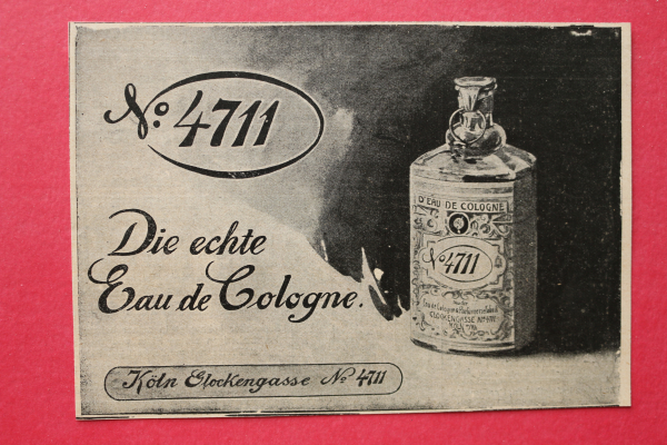 Blatt Historische Werbung 4711 Eau de Cologne 1905 Köln Glockengasse Parfum